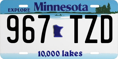 MN license plate 967TZD