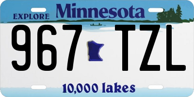 MN license plate 967TZL
