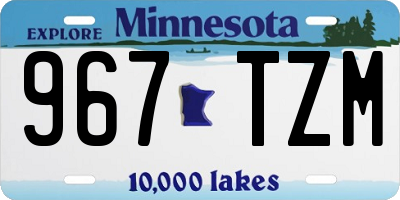 MN license plate 967TZM