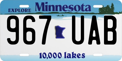 MN license plate 967UAB
