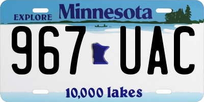 MN license plate 967UAC