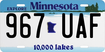 MN license plate 967UAF