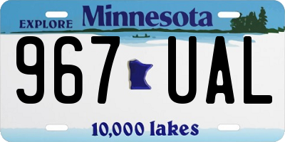 MN license plate 967UAL