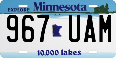 MN license plate 967UAM