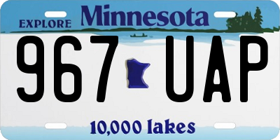 MN license plate 967UAP
