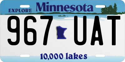 MN license plate 967UAT