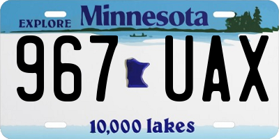 MN license plate 967UAX