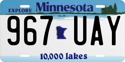 MN license plate 967UAY