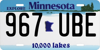 MN license plate 967UBE