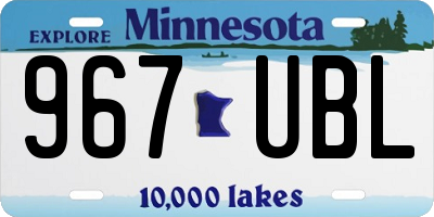 MN license plate 967UBL