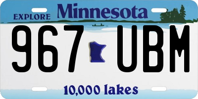 MN license plate 967UBM