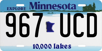 MN license plate 967UCD