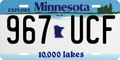 MN license plate 967UCF