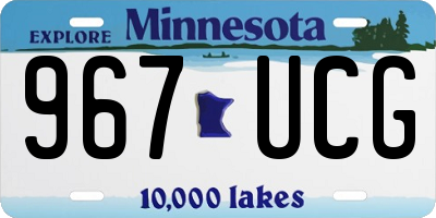 MN license plate 967UCG