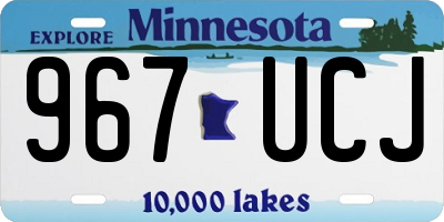 MN license plate 967UCJ