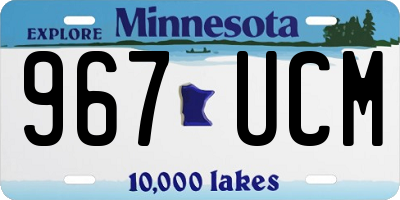 MN license plate 967UCM