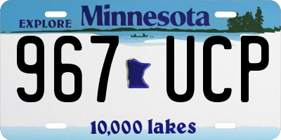MN license plate 967UCP