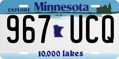 MN license plate 967UCQ
