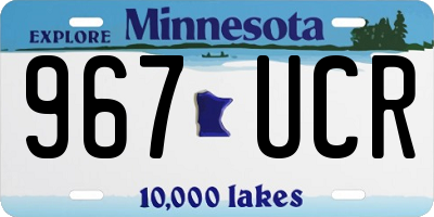 MN license plate 967UCR