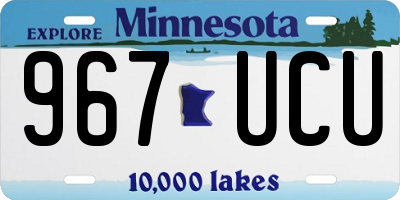 MN license plate 967UCU