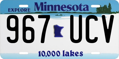 MN license plate 967UCV