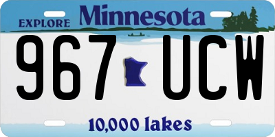 MN license plate 967UCW