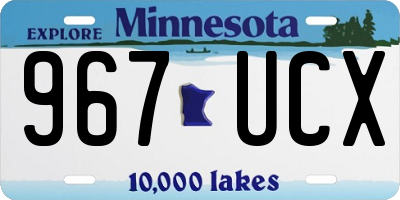 MN license plate 967UCX