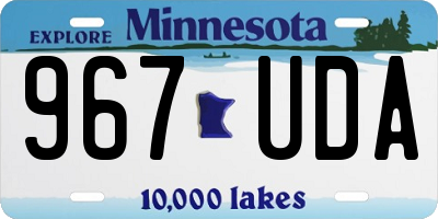 MN license plate 967UDA
