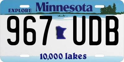 MN license plate 967UDB