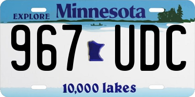 MN license plate 967UDC
