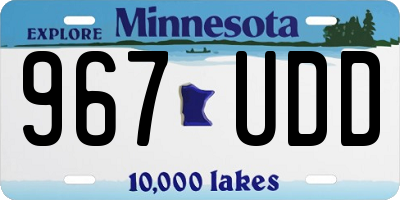 MN license plate 967UDD
