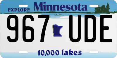 MN license plate 967UDE