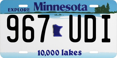 MN license plate 967UDI