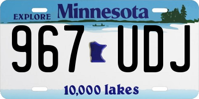 MN license plate 967UDJ