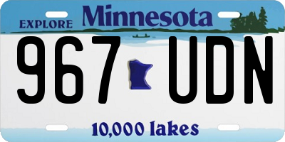 MN license plate 967UDN