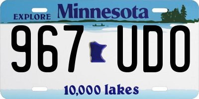 MN license plate 967UDO