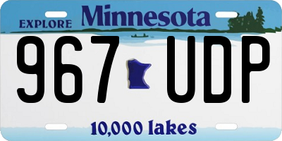 MN license plate 967UDP