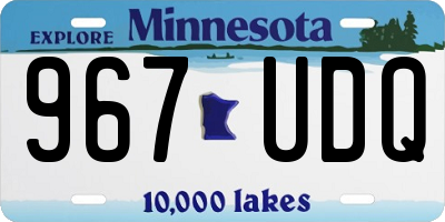 MN license plate 967UDQ