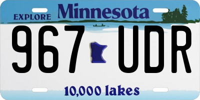 MN license plate 967UDR