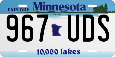 MN license plate 967UDS