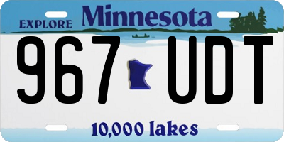 MN license plate 967UDT