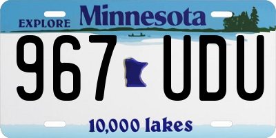 MN license plate 967UDU