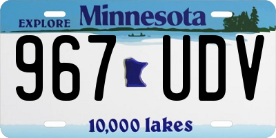 MN license plate 967UDV