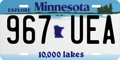 MN license plate 967UEA