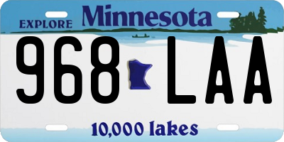 MN license plate 968LAA