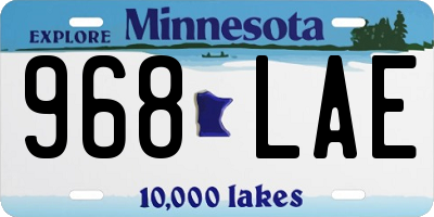 MN license plate 968LAE