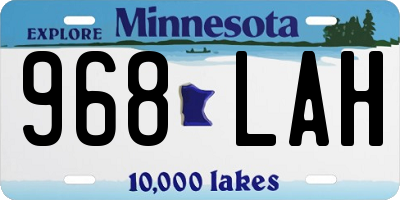 MN license plate 968LAH