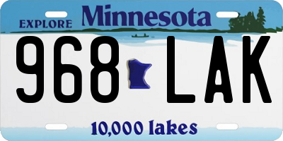 MN license plate 968LAK