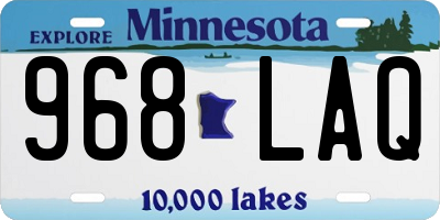 MN license plate 968LAQ