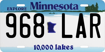 MN license plate 968LAR